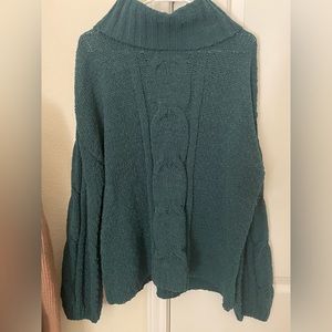 Chenille Forest Green Oversized Sweater